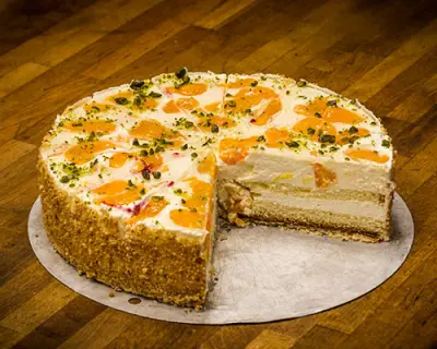 Mandarinen-Käsesahnetorte – Bäckerei-Konditorei Schell